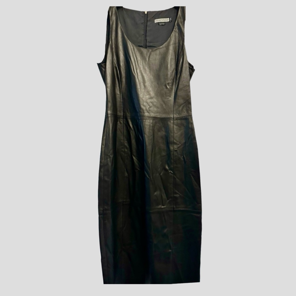 Vintage Emporio Armini Made in Italy Black Leather Dress